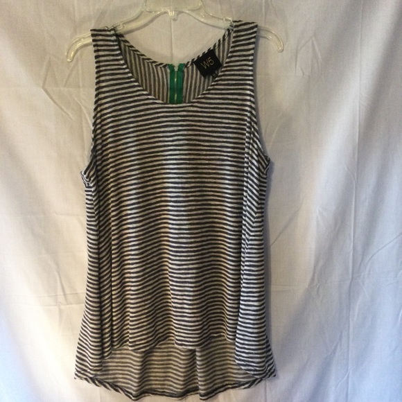 Anthropologie Tops - Anthropologie W5 Blue & Tan Sleeveless Tank Top L